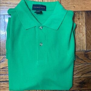 NWOT Izod club green polo short sleeve size: L